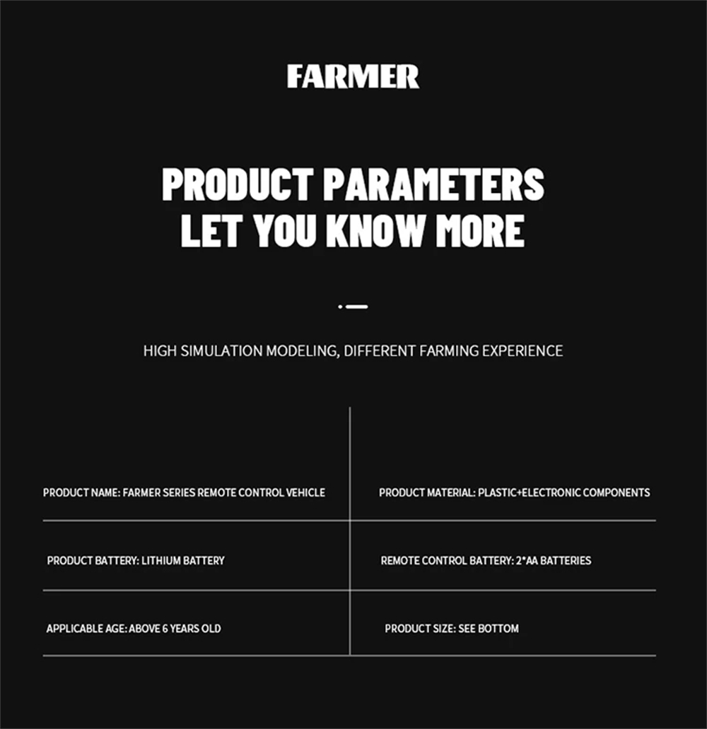 Landi QH205 1/24 27MHZ 4CH RC Car Farmer Series Wood Simulated Transport Model Light Sound Remote Control Toys Boys Dump Truck Engineering Vehicle Set Kids Gifts