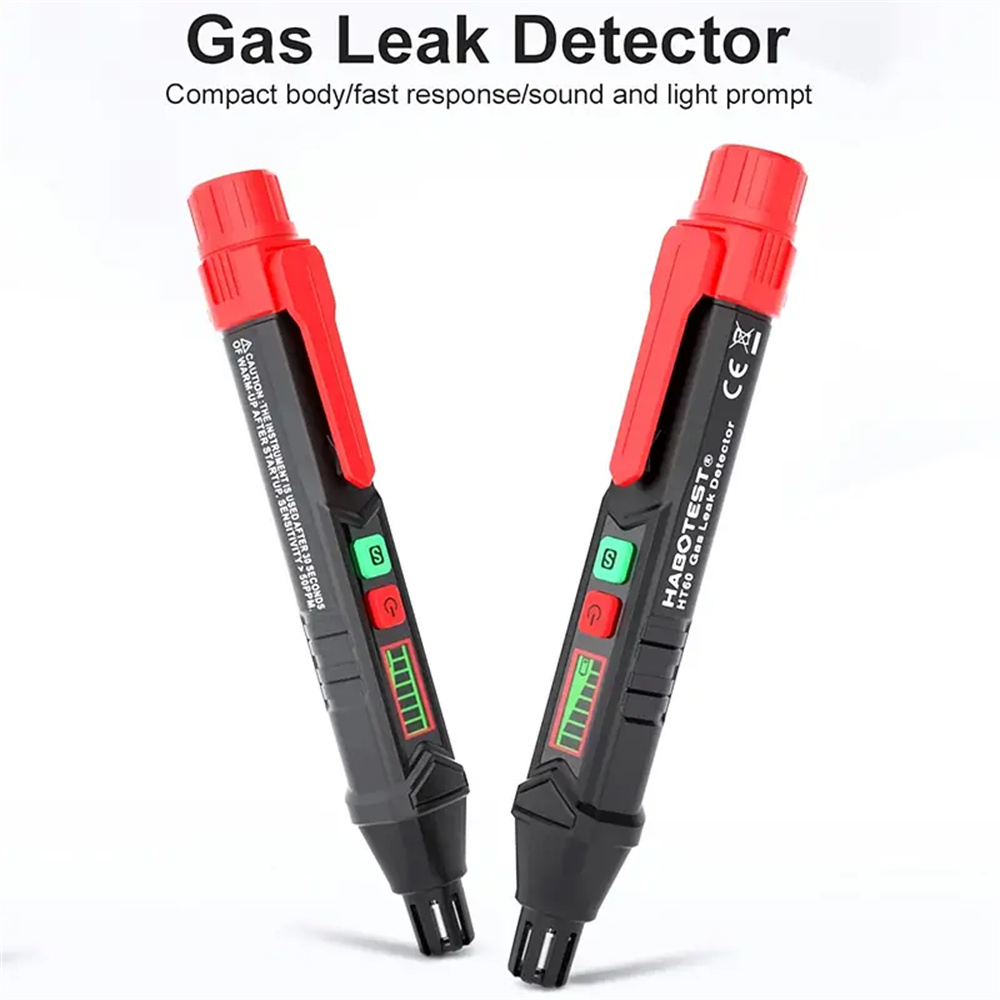 HABOTEST HT59/HT60 Combustible Gas Leak Detector Alarm with Audible and Visual Alerts High Accuracy Powered for Camping and Cooking Safety