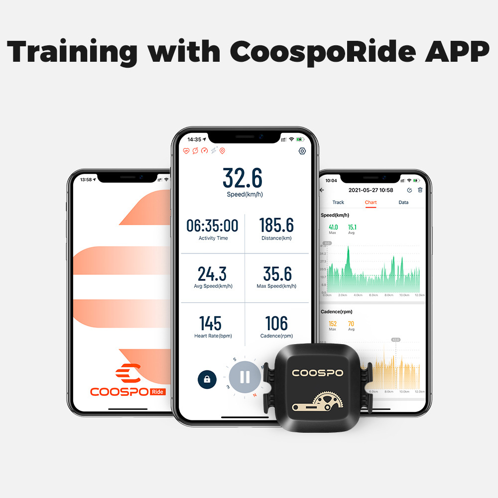 COOSPO BK467 Bike Computer bluetooth ANT+ 120km Max Speedometer GPS Sensor 500mAh Battery APP Connection Bike Speed Monitor