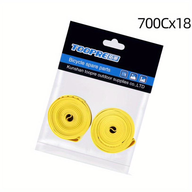 2 Pcs TOOPRE Bike Tire Liner PVC Flexible Easy to Install 66g Lightweight for Cycling