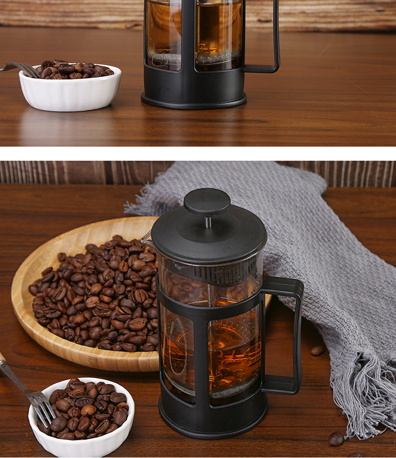 Coffee Press 350ML/600ML French Press Coffee/Tea Brewer Pot Maker Kettle Stainless Steel Glass Plunger Coffee Pot