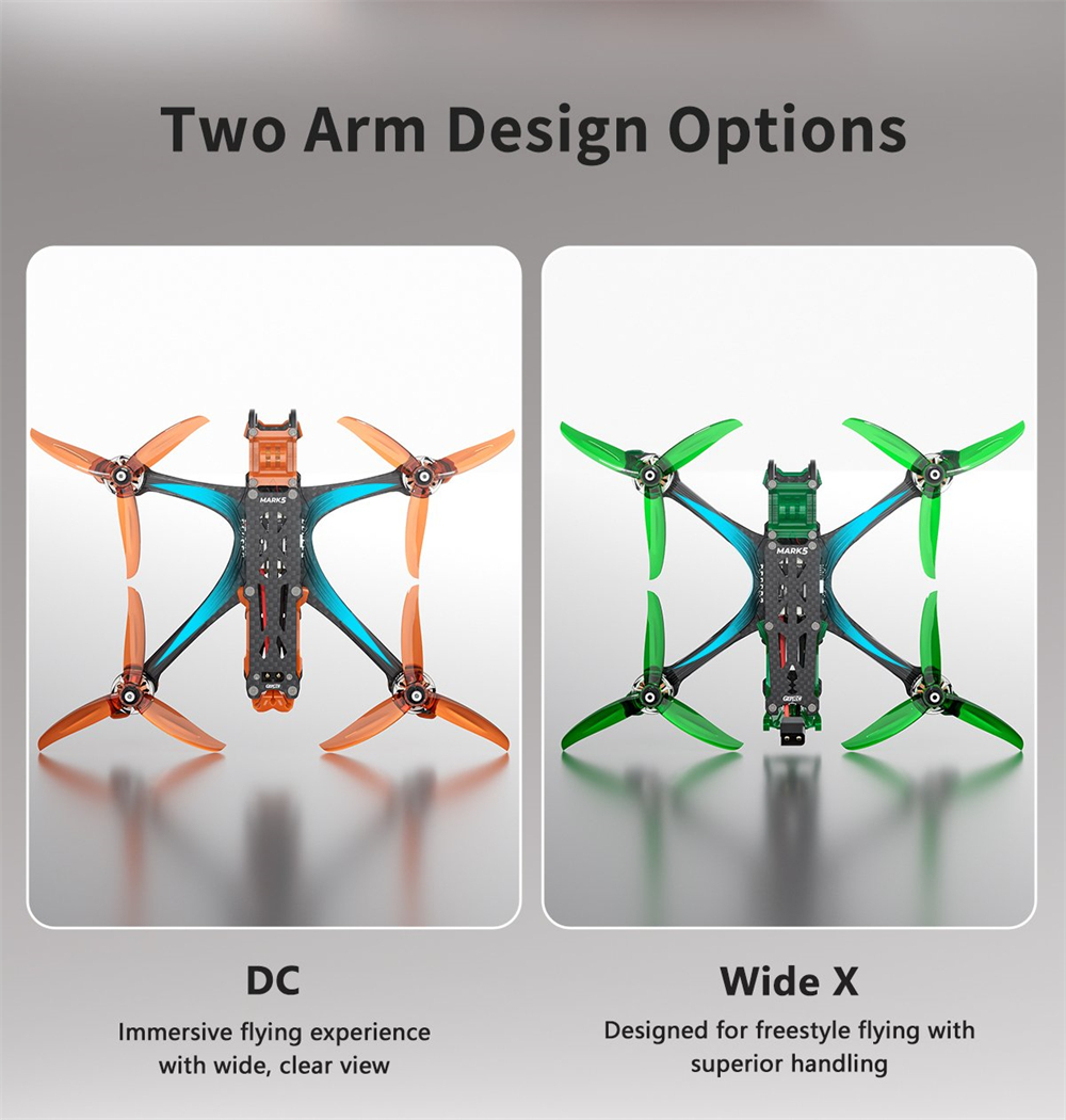 GEPRC MARK5 225mm 5 Inch 6S Wide X RC WTFPV Drone PNP BNF Compatible with DJI O4 Pro Air Unit Digital System