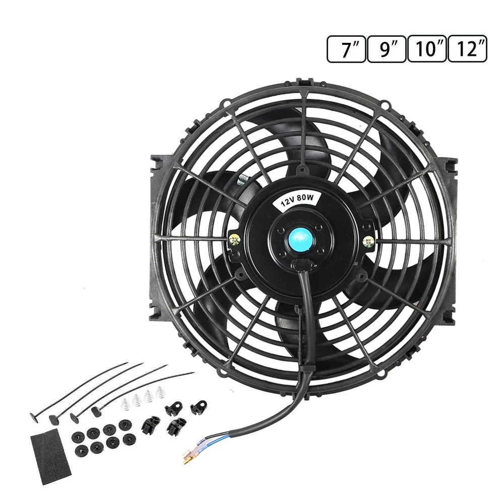 Ventilateur Automatique 10 Pouces 12V 80W 2400 Tr/min - Refroidissement Moteur Universel Pour Voiture & Camion