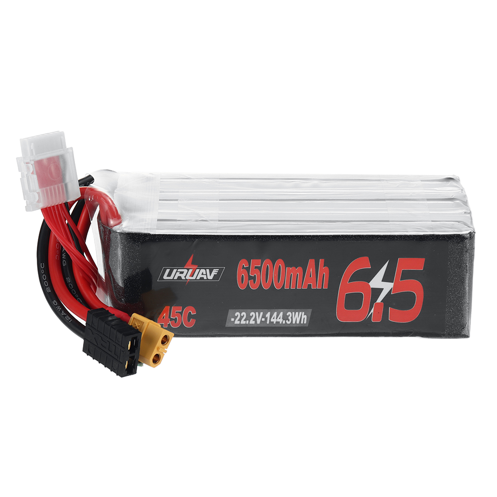 URUAV 22.2V 6500mAh 45C 6S LiPo Battery XT60 Plug for RC Drone