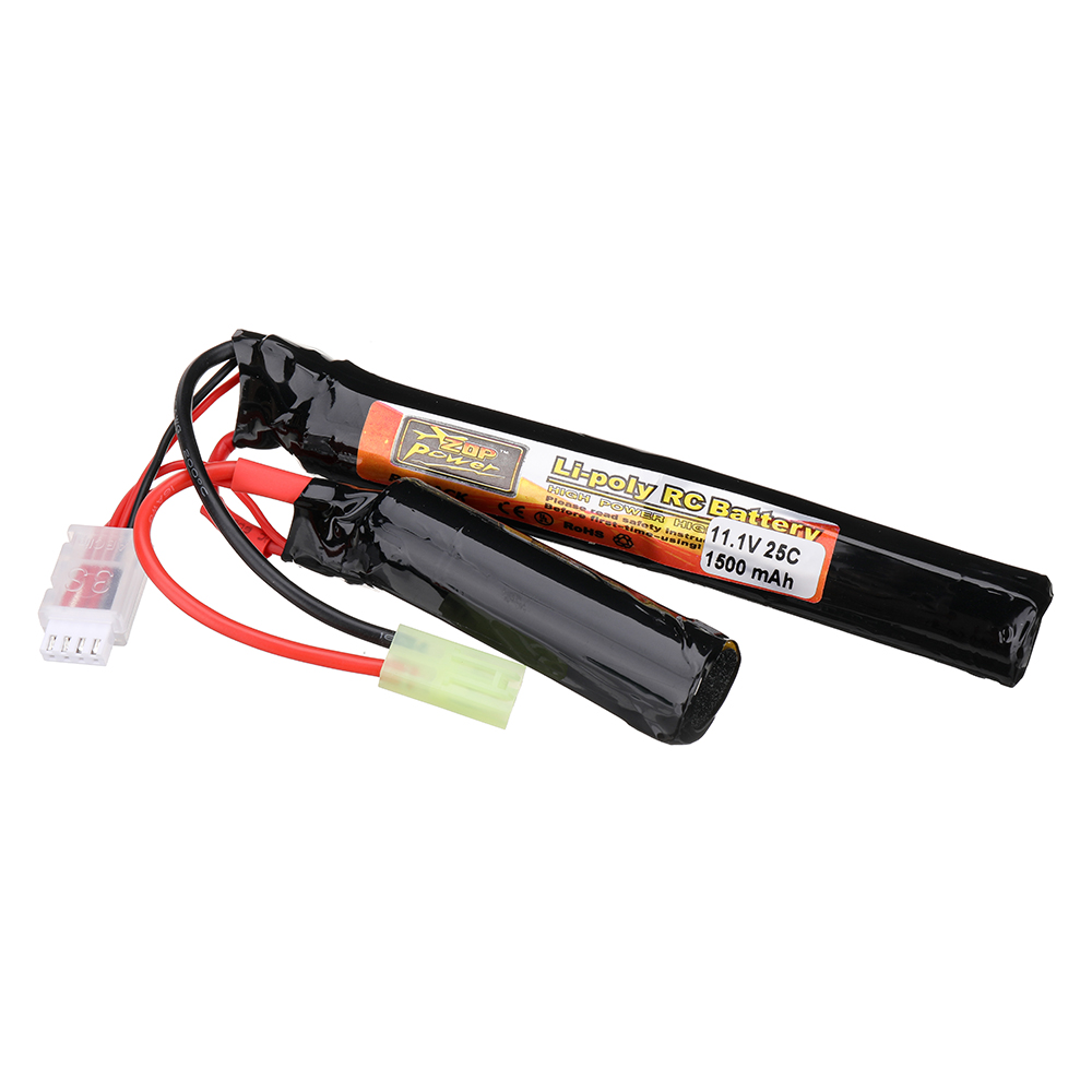 ZOP Power 11.1V 1500mAh 25C 3S LiPo Battery Tamiya Plug With T Plug Cable for RC Car