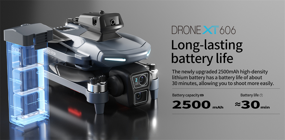 LSRC XT606 GPS 5G WiFi FPV with LCD Screen Controller 720P HD Dual Camera Servo Gimbal 360° Obstacle Avoidance Brushless Foldable RC Drone Quadcopter RTF