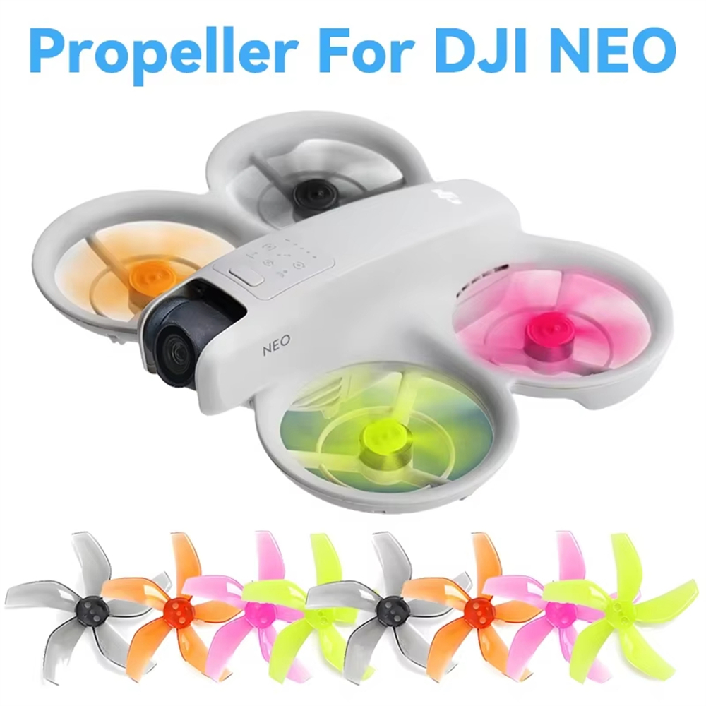 RCSTQ Lightweight Colorful 5-Blade Propeller Props Accessories for DJI NEO RC Drone Quadcopter