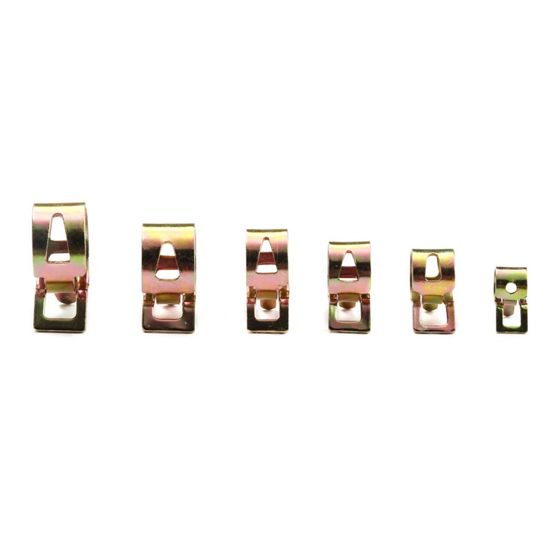 60PCS 6/9/10/12/14/15MM Galvanized Clamp and Hoop Combined with Colorful Galvanized Hose Clamp Elastic Laryngeal Cuff