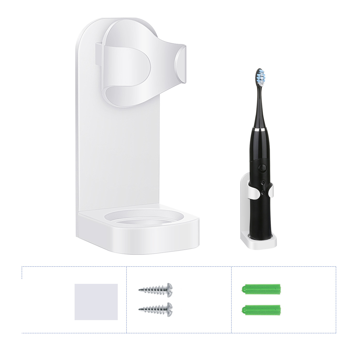 Wall Mounted Electric Toothbrush Holder Bathroom Holder Bracket Plastic Products Toothpaste Storage Rack
