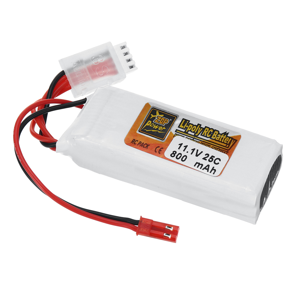 ZOP Power 11.1V 800mAh 25C 3S LiPo Battery JST Plug for RC Drone