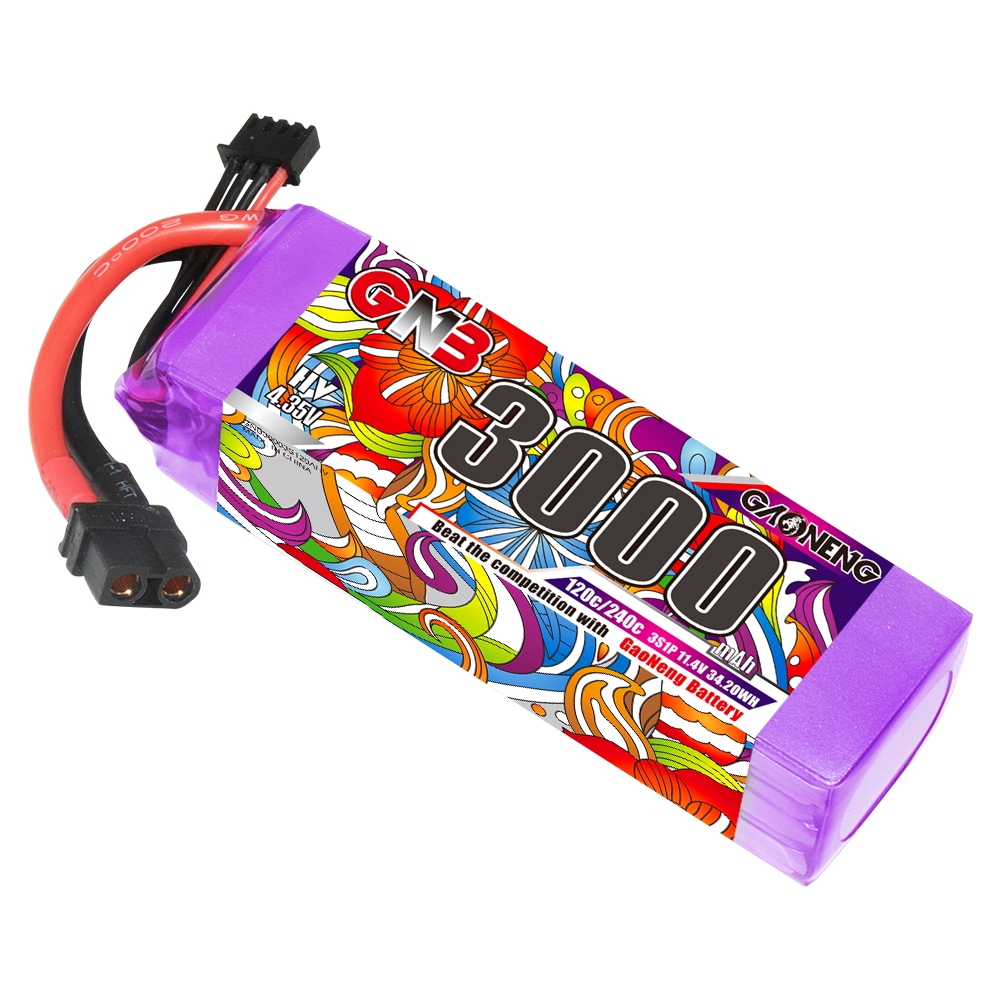 Gaoneng GNB 11.4V 3000mAh 120C 3S LiHV Lipo Battery T / XT60 / XT90 Plug for Helicopter RC FPV Racing Drone