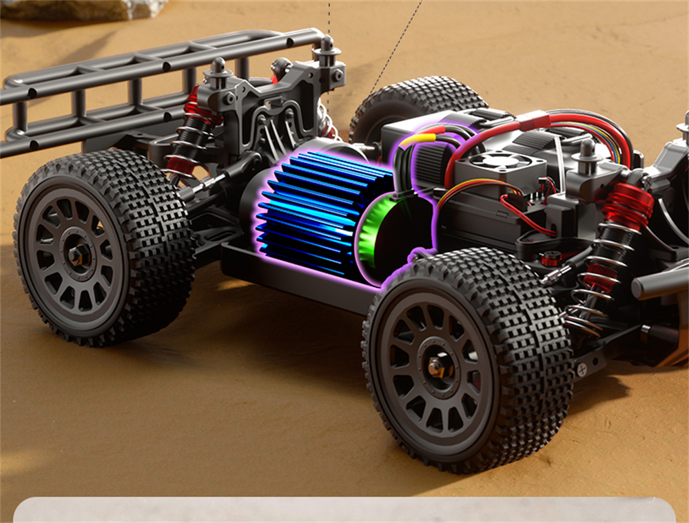 JJRC Q130 PRO 1/14 2.4G 4WD RC Car 40KM/h High Speed Full Proportional Control LED Roof Light Brushless Short Course Off-road Vehicle Models