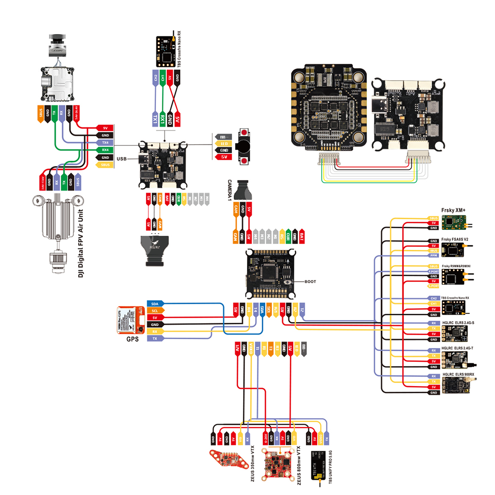 30.5x30.5mm HGLRC SPECTER F450 Stack F4 OSD Flight Controller 5V 10V BEC 50A BL_S 4in1 ESC for FPV Racing RC Drone