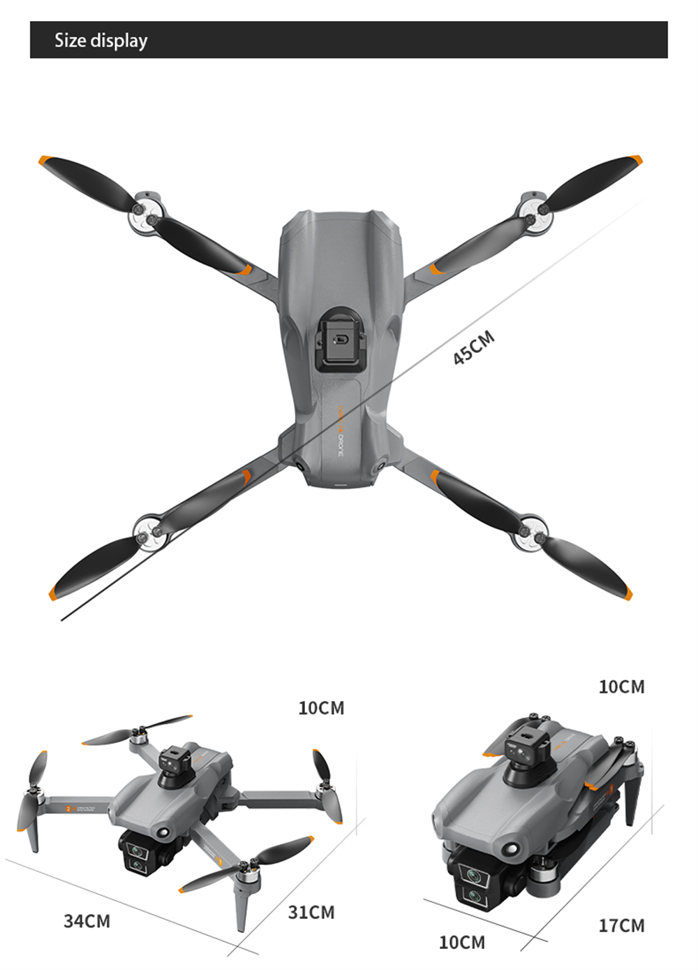LYZRC L300 Ultra GPS 5G Digital FPV with 5.9inch Touchable LCD Screen Controller 4K HD Dual Camera Servo Gimbal 360° Obstacle Avoidance Brushless Foldable RC Drone Quadcopter RTF