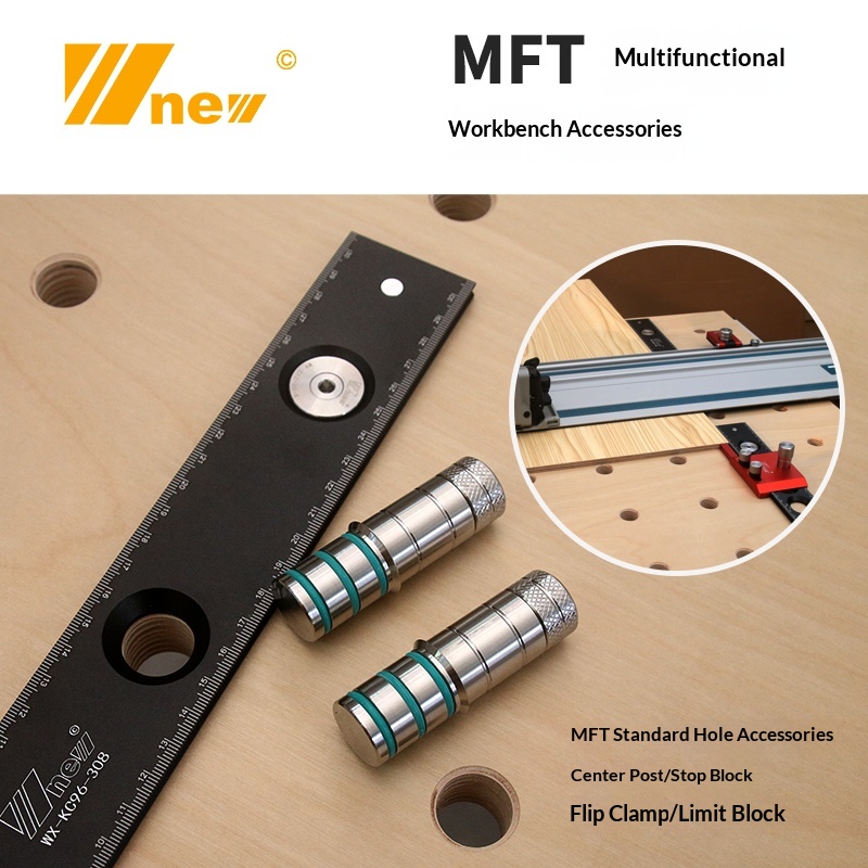 Wnew MFT 20mm Hole Positioning Ruler Fence Support Flip Clamp