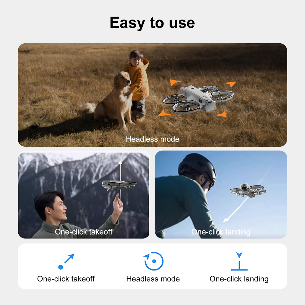YCRC V666 WiFi FPV with LCD Screen Controller HD ESC Dual Camera Optical Flow Hover Automatic Obstacle Avoidance Brushless LED Light Circle Protection Kids Gifts 2.4G 4CH 6-Axis Remote Control RC Toys Drone Quadcopter RTF