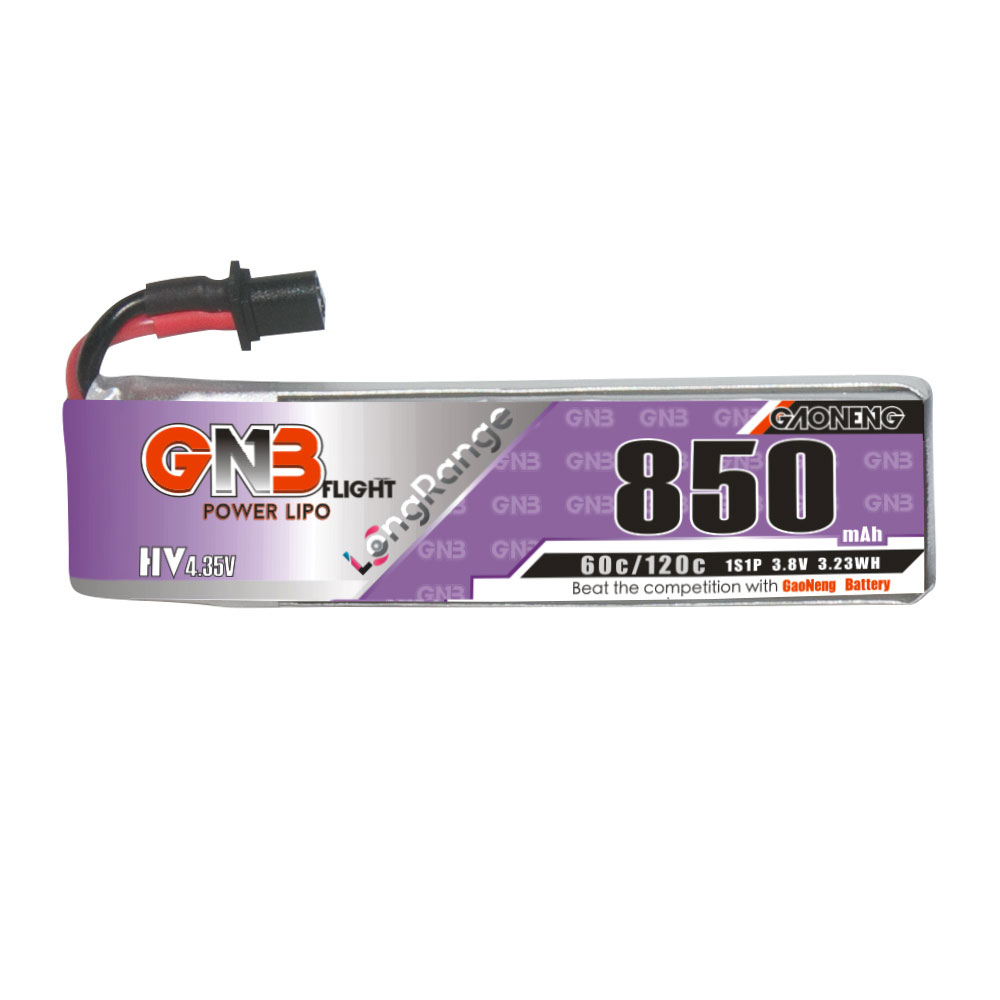 Gaoneng 3.8V 850mAh 60C 1S LiHV Battery A30 Plug for Emax Tinyhawk S BetaFPV Beta75X