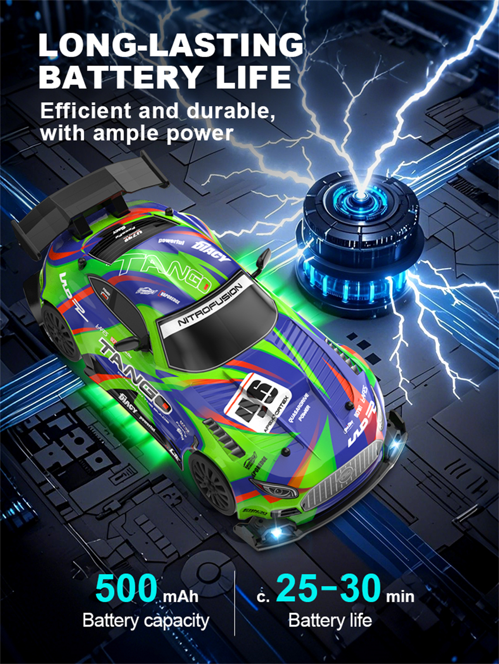 CV-E82 CV-E83 1/24 2.4G Drift RC Car LED Light Two Speed Full Scale High Speed Vehicle Models