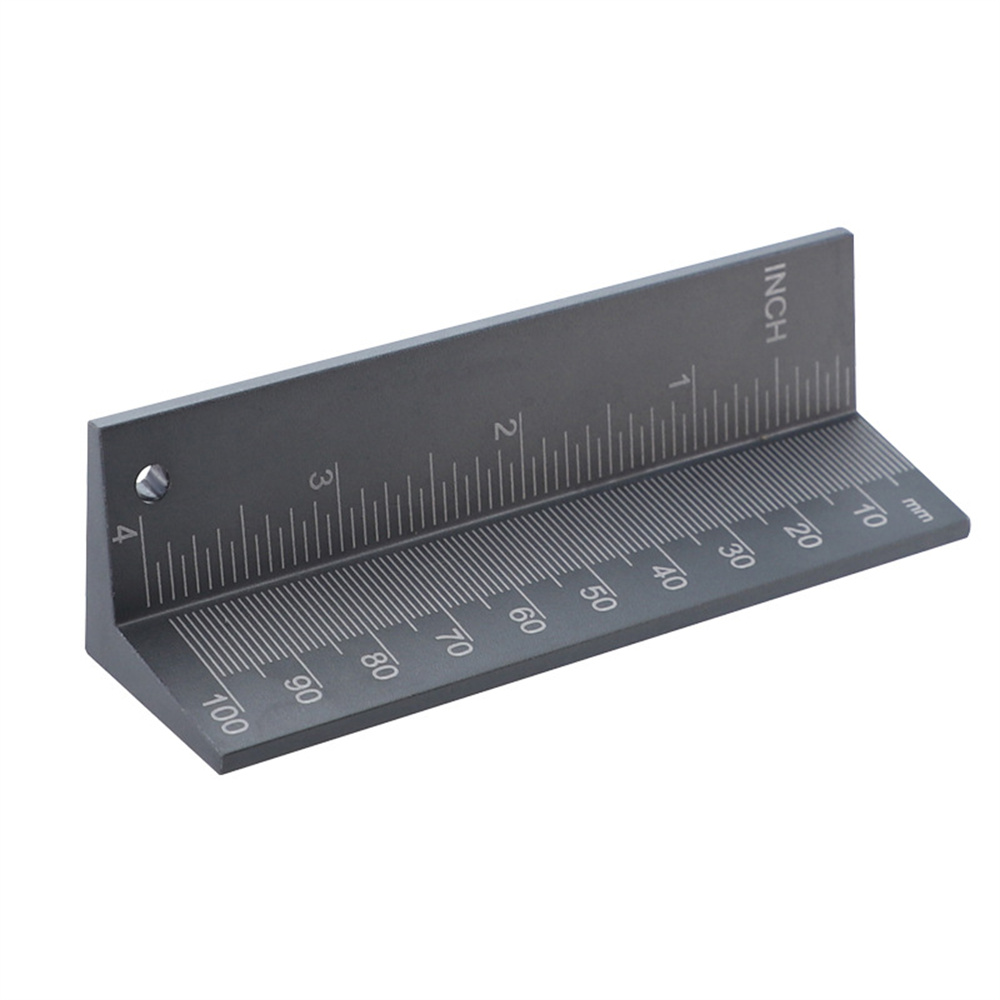 RUITOOL Aluminum Alloy Drill Bit Depth Stop Collar Locator Woodworking Gauge with Magnetic Strip for Measuring Saw Blade Height and Locating Drill Bit Limit Rings English and Metric Units