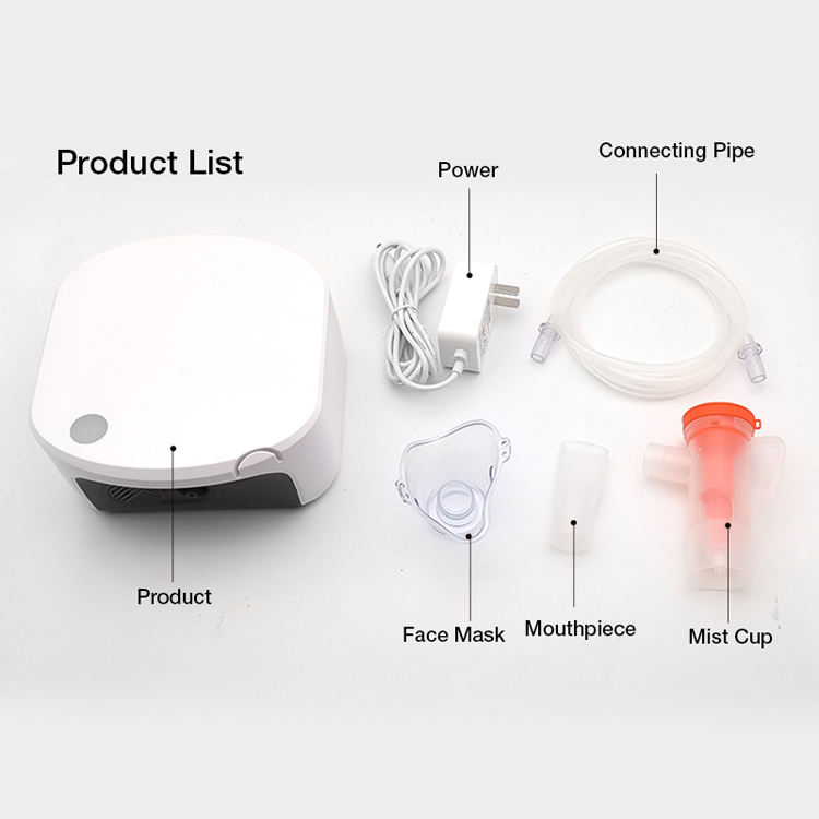 Portable Piston Mesh Atomizer Compressor Kit Medical Mask Mute Nebulizer Machine for Children and Adults