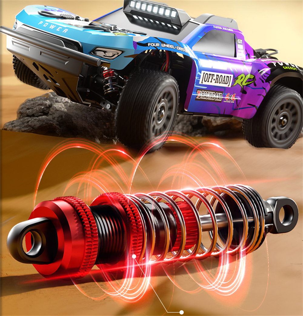 JJRC Q130 PRO 1/14 2.4G 4WD RC Car 40KM/h High Speed Full Proportional Control LED Roof Light Brushless Short Course Off-road Vehicle Models