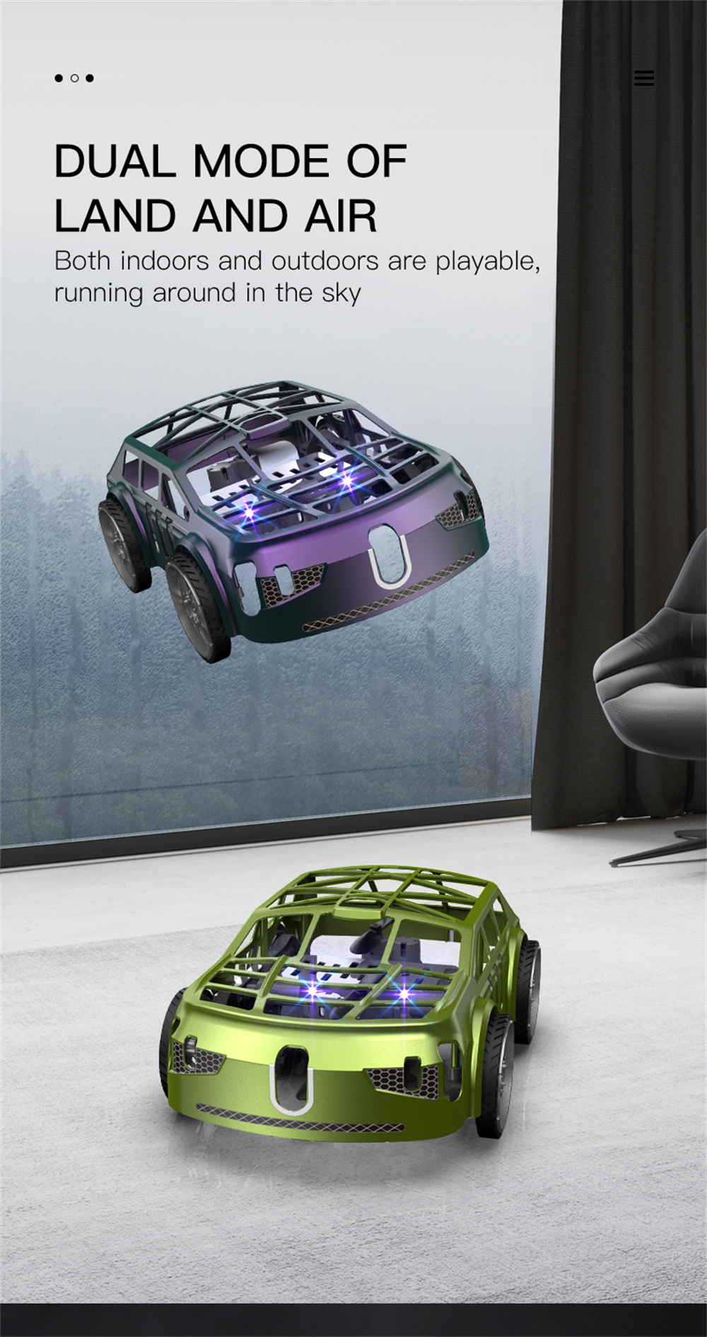 ZLL SG900 PRO 2-in-1 Land Air Altitude Hold Headless Mode LED Light 2.4G RC Flying Car Drone Quadcopter RTF