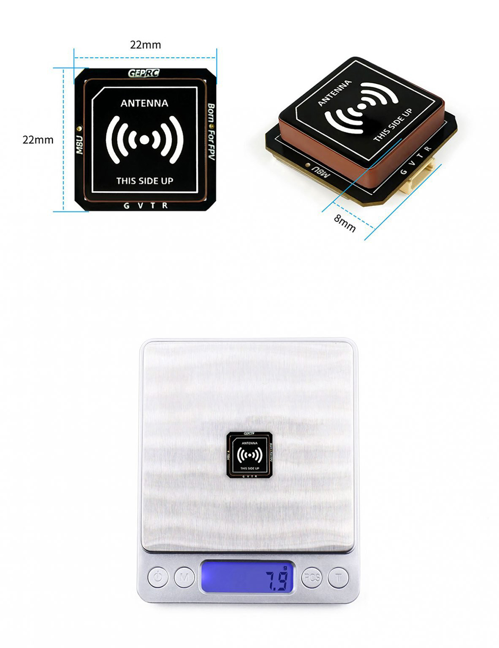 GEPRC GEP M8U GPS Module 3.3-5V 22x22mm Fast Positioning for FPV Racing Drone Fixed-wing RC Airplane