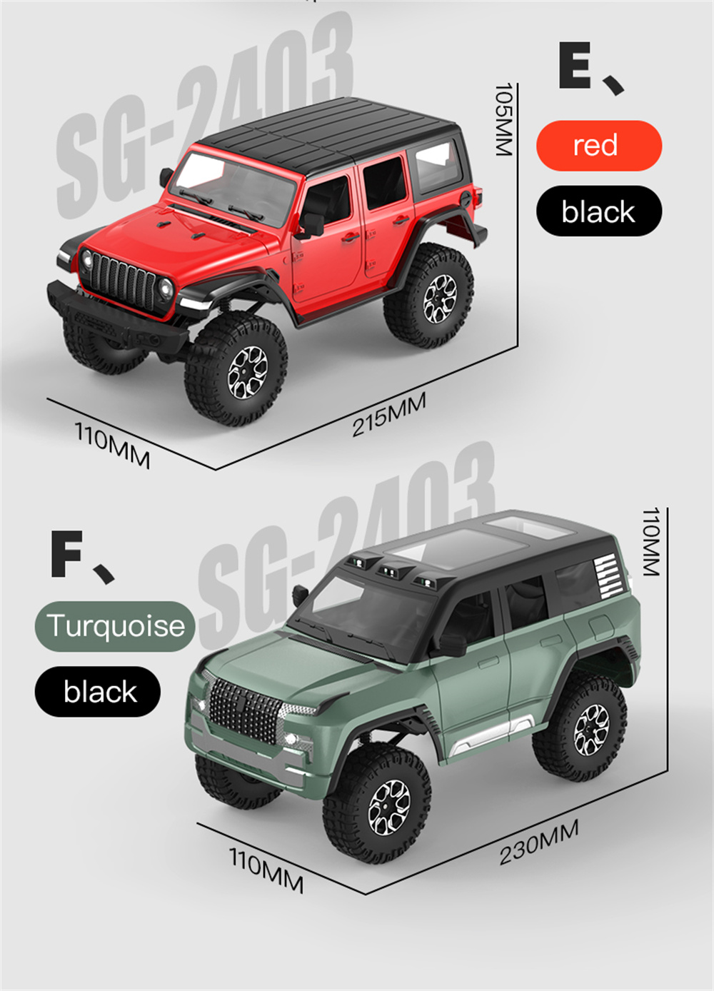 SG PINECONE FOREST 2403 for Wrangler 1/24 2.4G 4WD RC Car Off-Road Vehicles Climbing Rock Crawler Full Scale LED Light Models Toys