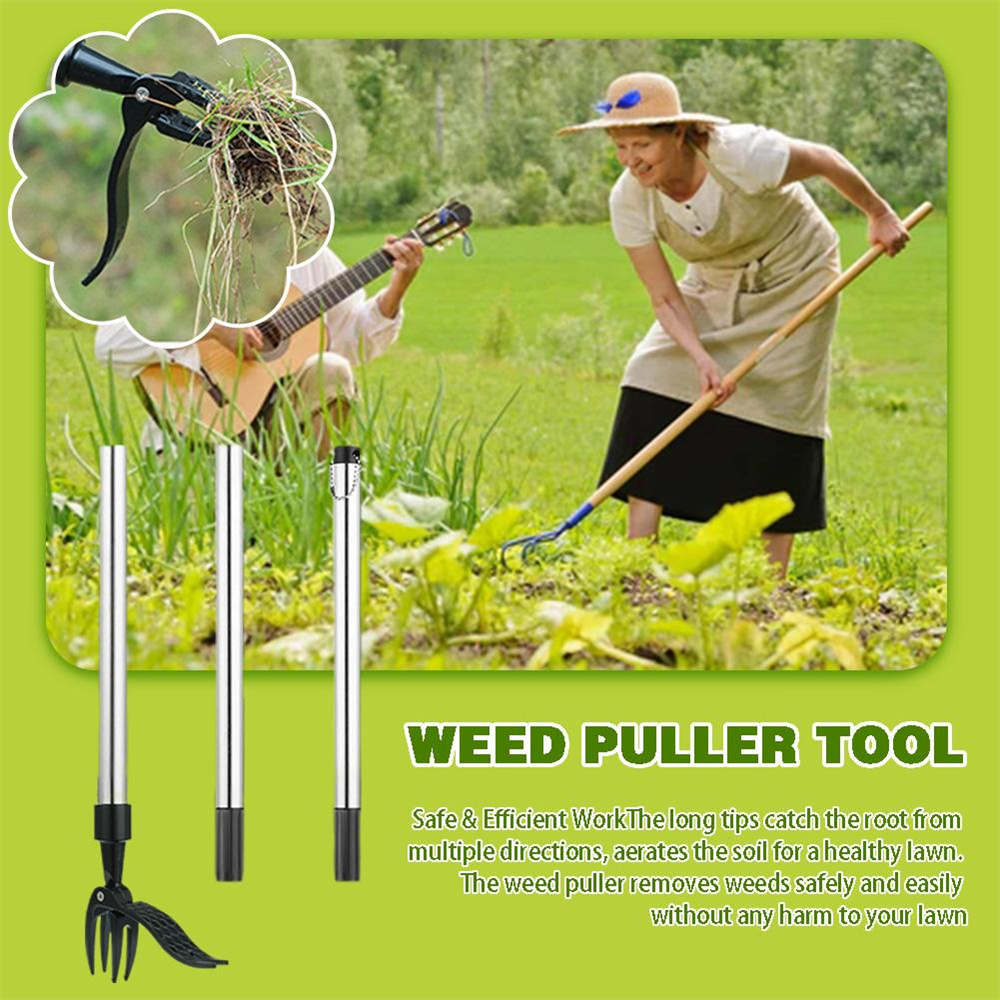 Manual Vertical Weeding Digging Grass Shovel Standing Weeding Puller Metal Weed Puller Head Garden Lawn Root Remover Weeder