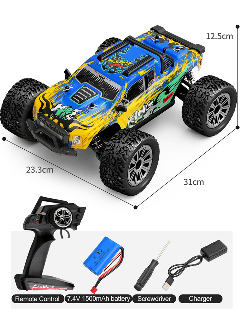WLtoys 164018 1/16 2.4G 4WD 35KM/H High-speed RC Car Off-road Electric Truck RTR Vehicle Model