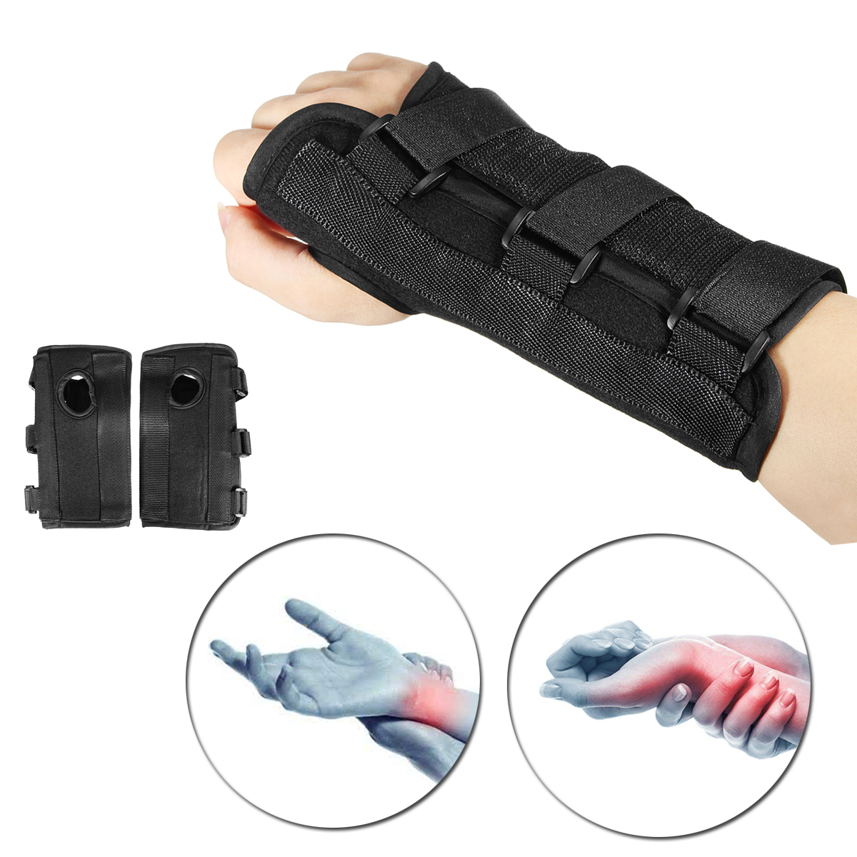 Left / Right Wrist Guard Brace Carpal Tunnel Support Sprain Forearm Splint Band Strap Belt Wristband Hand Wrist Guard Support