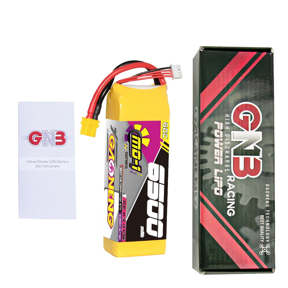 Gaoneng GNB 11.1V 6500mAh 60C 3S LiPo Battery T Plug / XT60 Plug for 1/10 1/8 1/7 Scale RC Car