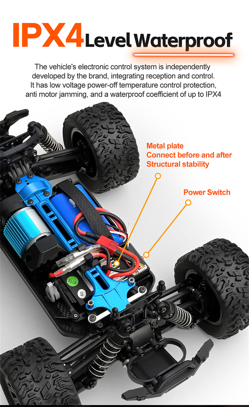 WLtoys 164018 1/16 2.4G 4WD 35KM/H High-speed RC Car Off-road Electric Truck RTR Vehicle Model