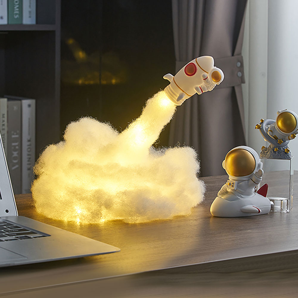 Creative Night Light DIY Rocket Lamp LED Astronaut Night With USB Rechargeable Kids Home Decoration Night Light