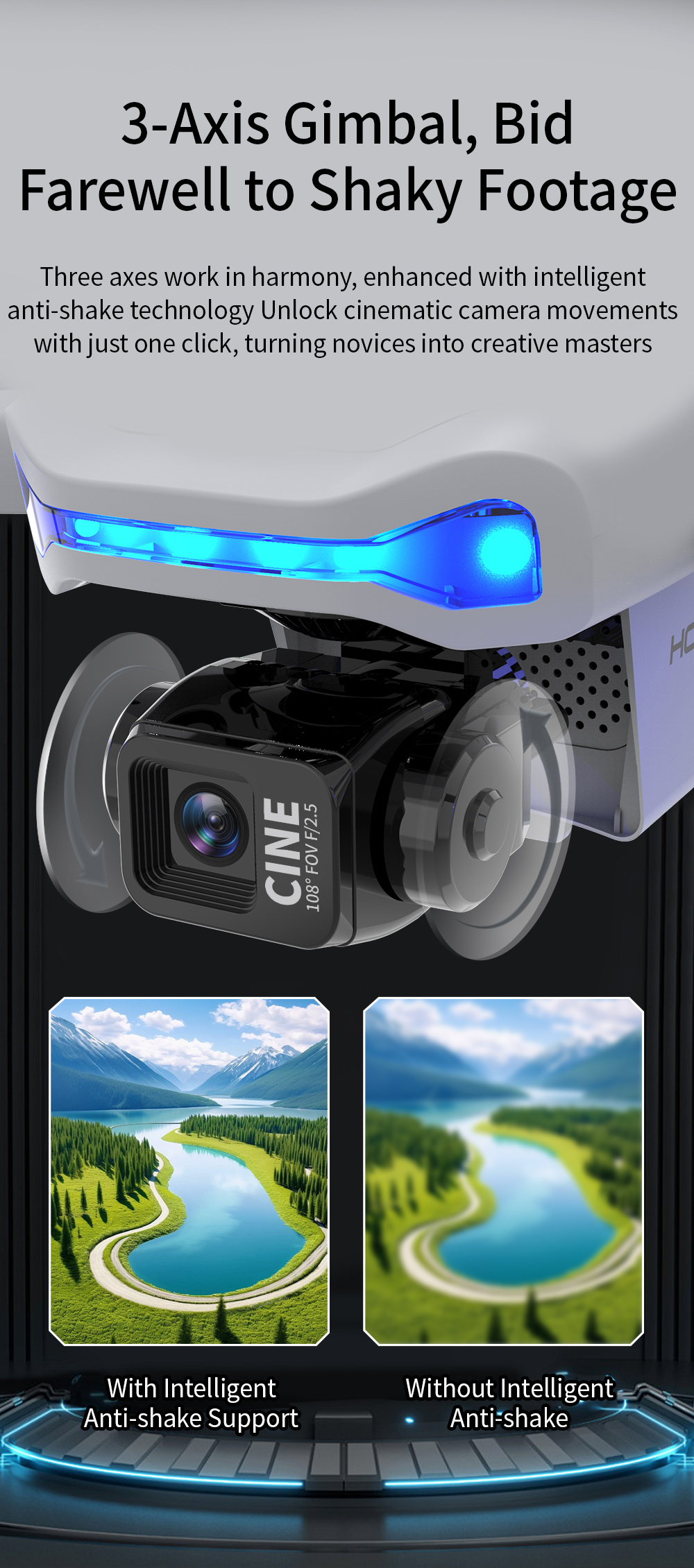 JJRC X40 PRO GPS 5G Digital FPV with 5.6inch LCD Screen Controller 1080P HD Dual Camera 3-Axis EIS Gimbal 360° Obstacle Avoidance 248g Brushless Foldable RC Drone Quadcopter RTF