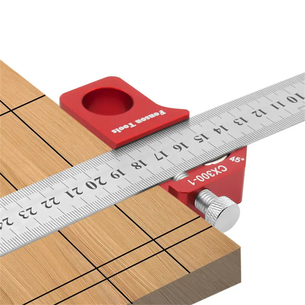 Combination Square 0-300mm Carpenter Square Angle Ruler 45/90 Degree Marking With Precision Etched Scales