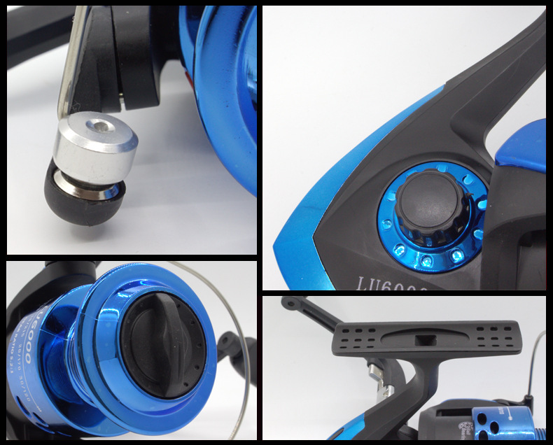 LU6000 Sea Rod Metal Wheel Spinning Fishing Reel With Front Drag Spinning Wheel Road Wheel Fishing Gear