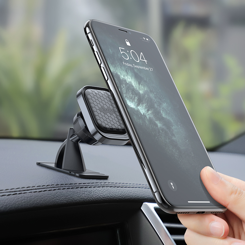 HOCO S47 Magnetic Car Phone Holder Center Console Bracket 360° Rotary Mount Stand for iPhone 13 14 14Pro for Huawei Mate50 for Samsung Galaxy S23 for Oppo Reno9