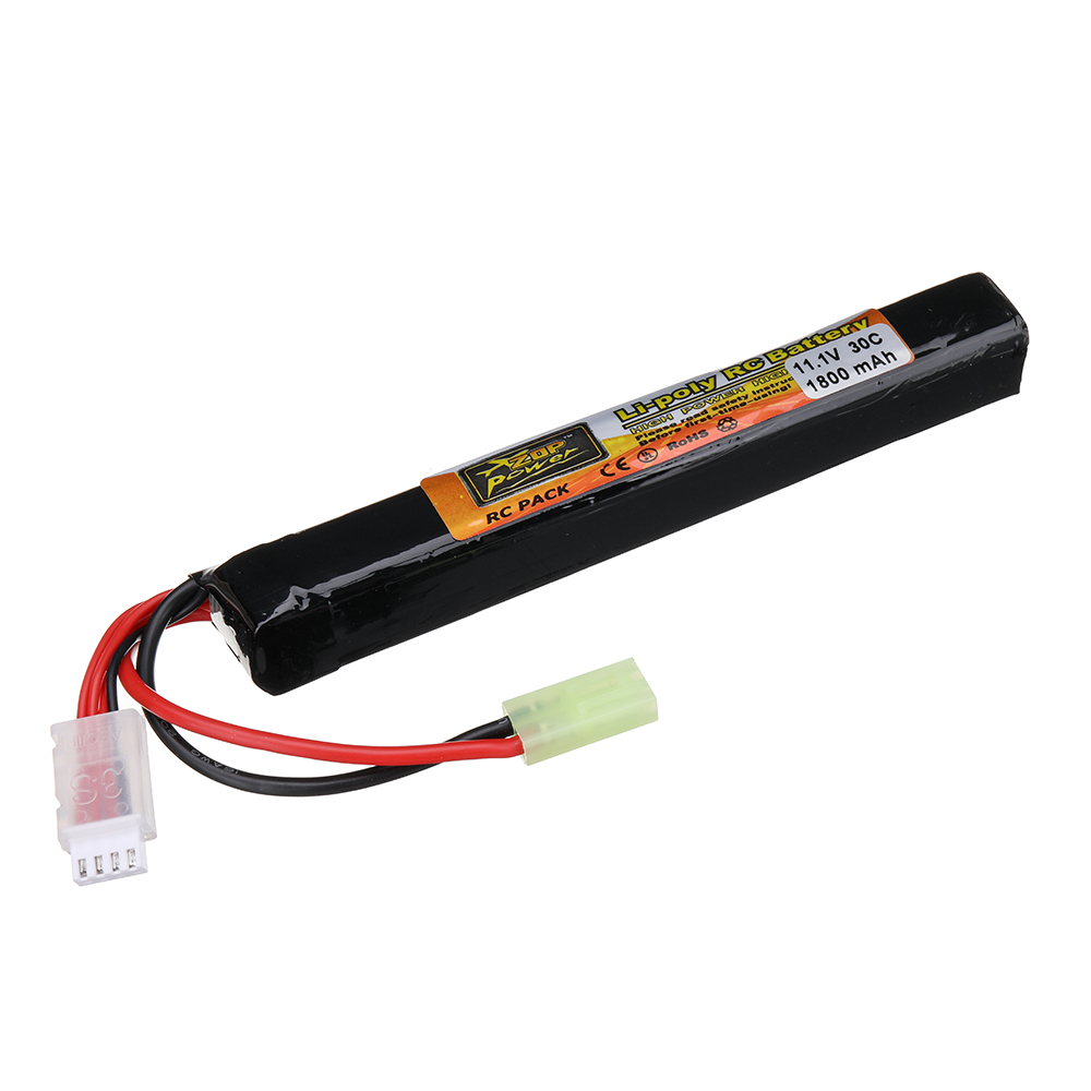 ZOP Power 11.1V 1800mAh 30C 3S LiPo Battery Tamiya Plug With T Plug Adapter Cable for RC Car