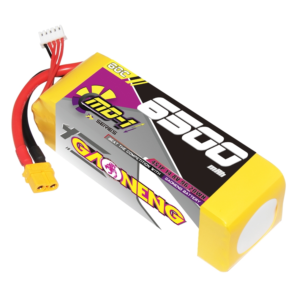 Gaoneng GNB 14.8V 6500mAh 60C 4S LiPo Battery T Plug / XT60 Plug for 1/8 Scale RC Car 700 Helicopter Airplane