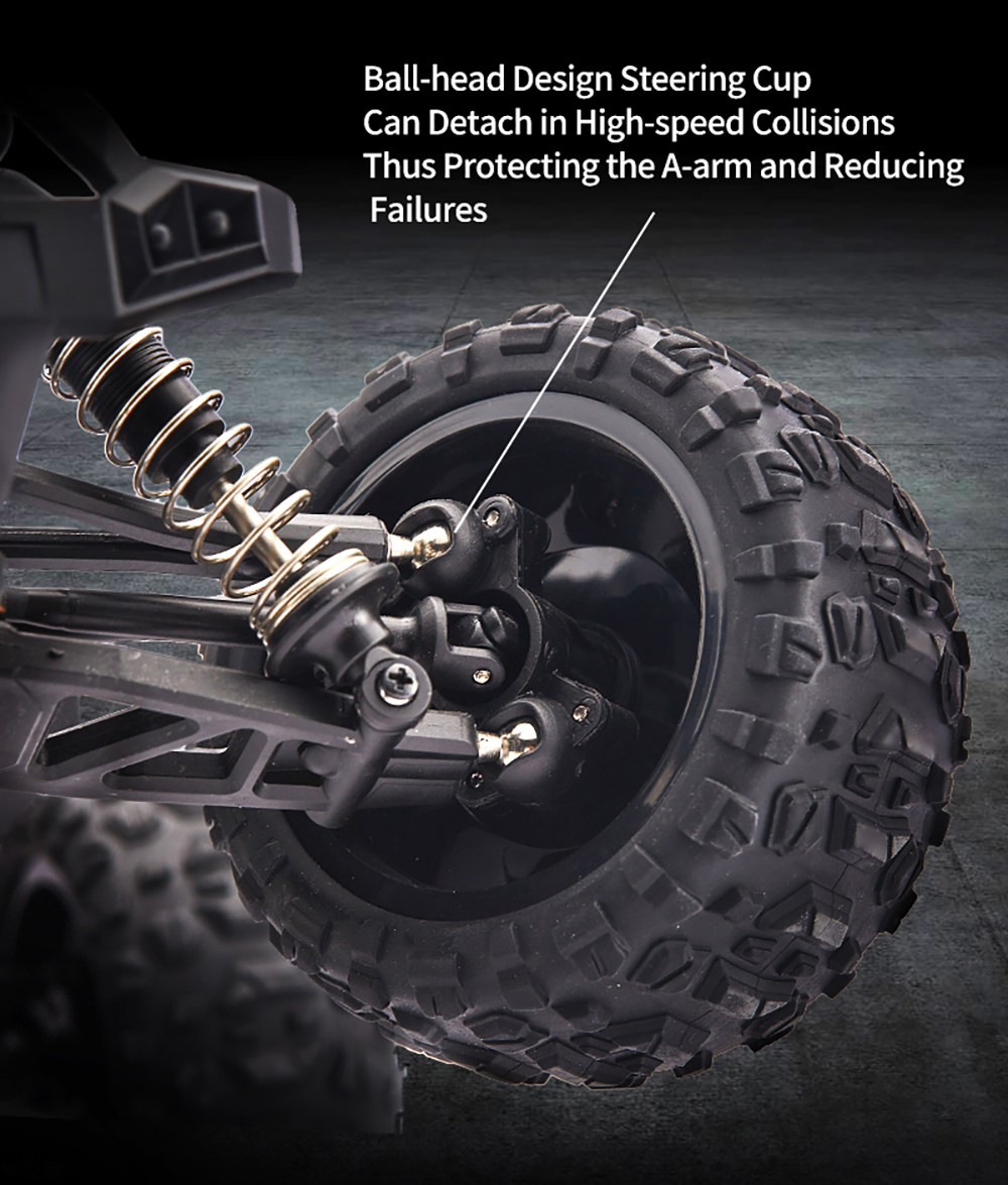 HX 1/14 2.4G 4WD RC Car Vehicle LED Light Off-Road High Speed Truck RTR Full Proportional Models Toys