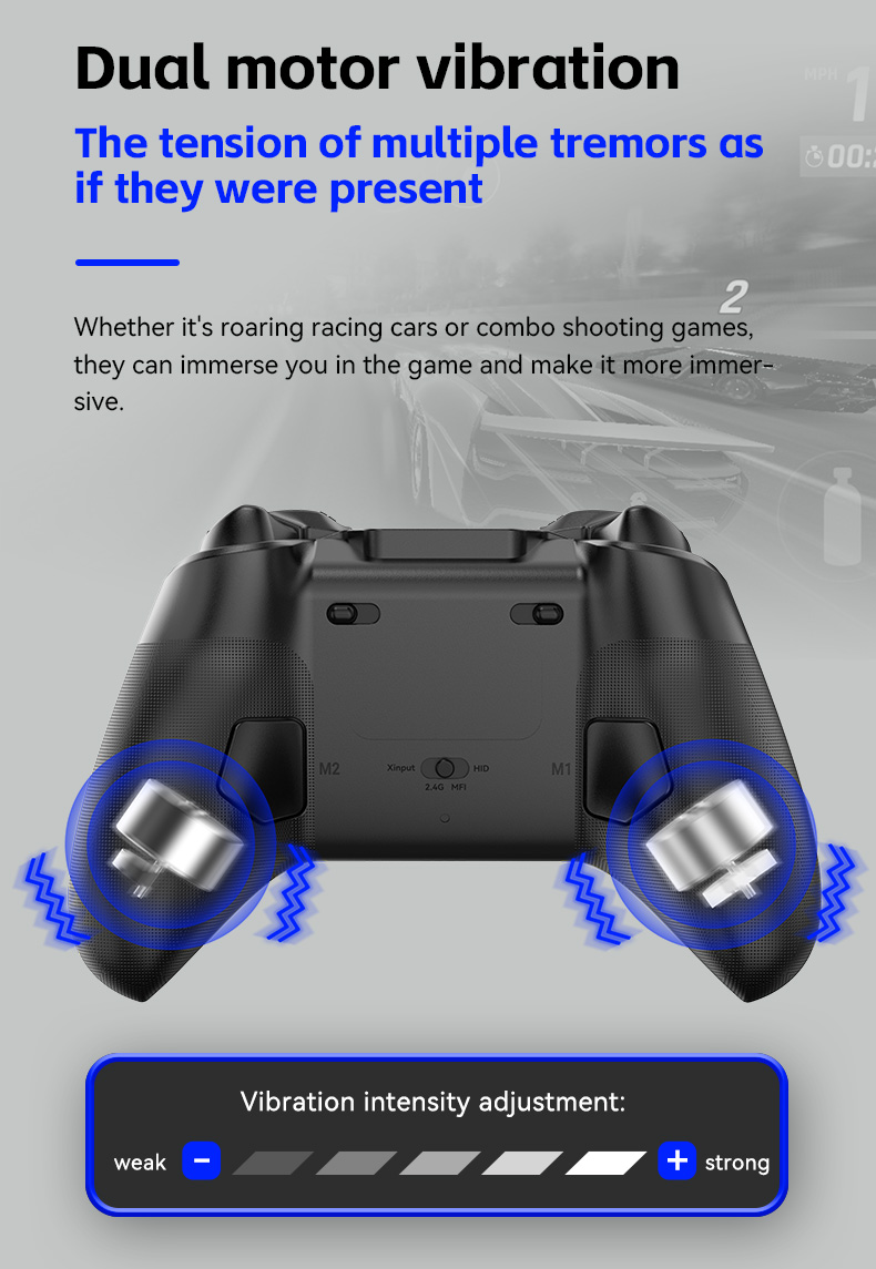 Z04 Wireless bluetooth Gamead with Magnetic Hall Rocker and Dual