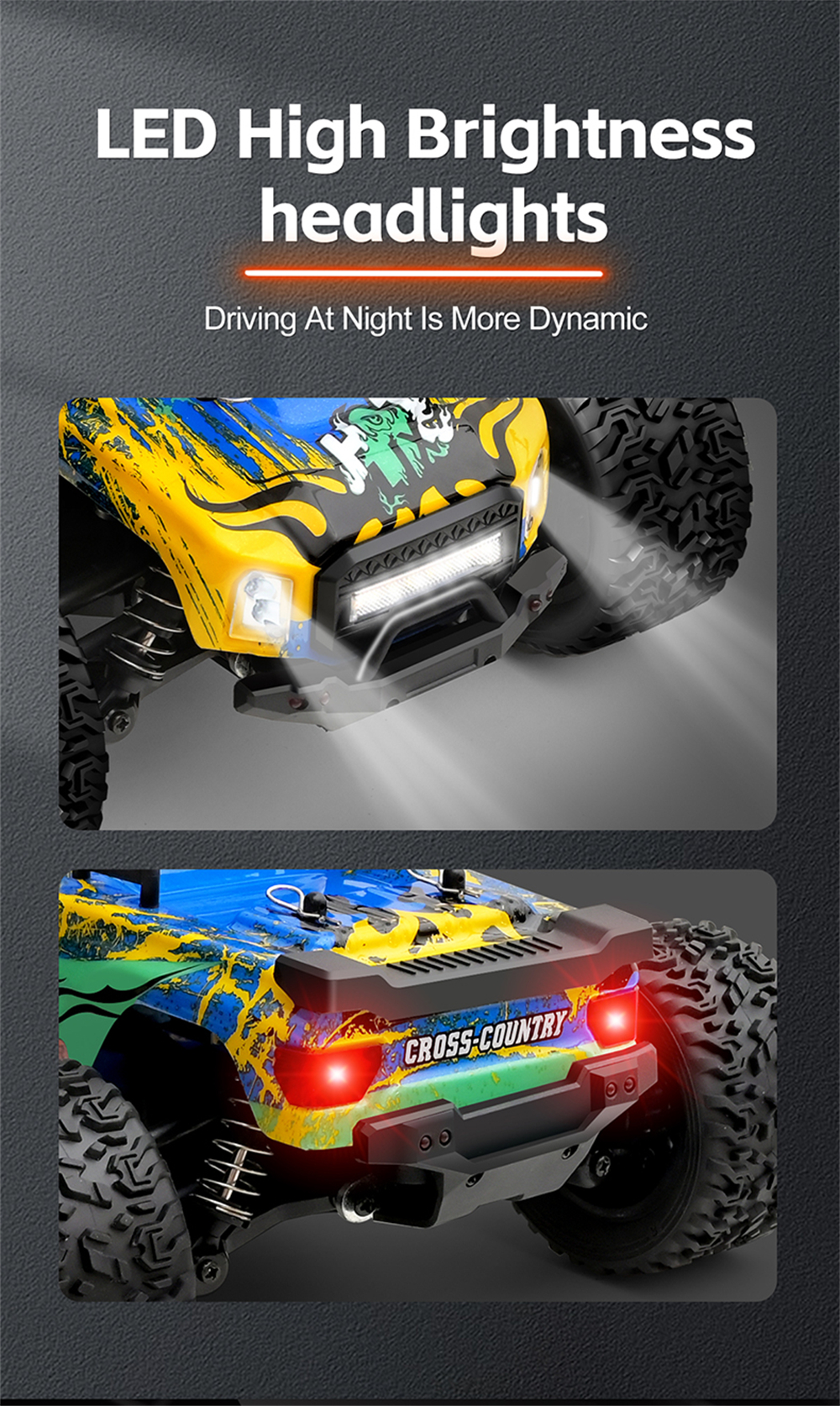WLtoys 164018 1/16 2.4G 4WD 35KM/H High-speed RC Car Off-road Electric Truck RTR Vehicle Model