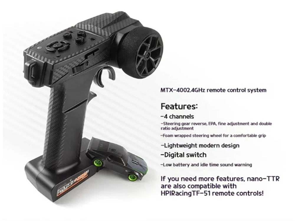 HPI 160980 1/64 2WD 2.4G Drift RC Car Nano TTR Mustang Geunine Authorization Vehicle Models RTR