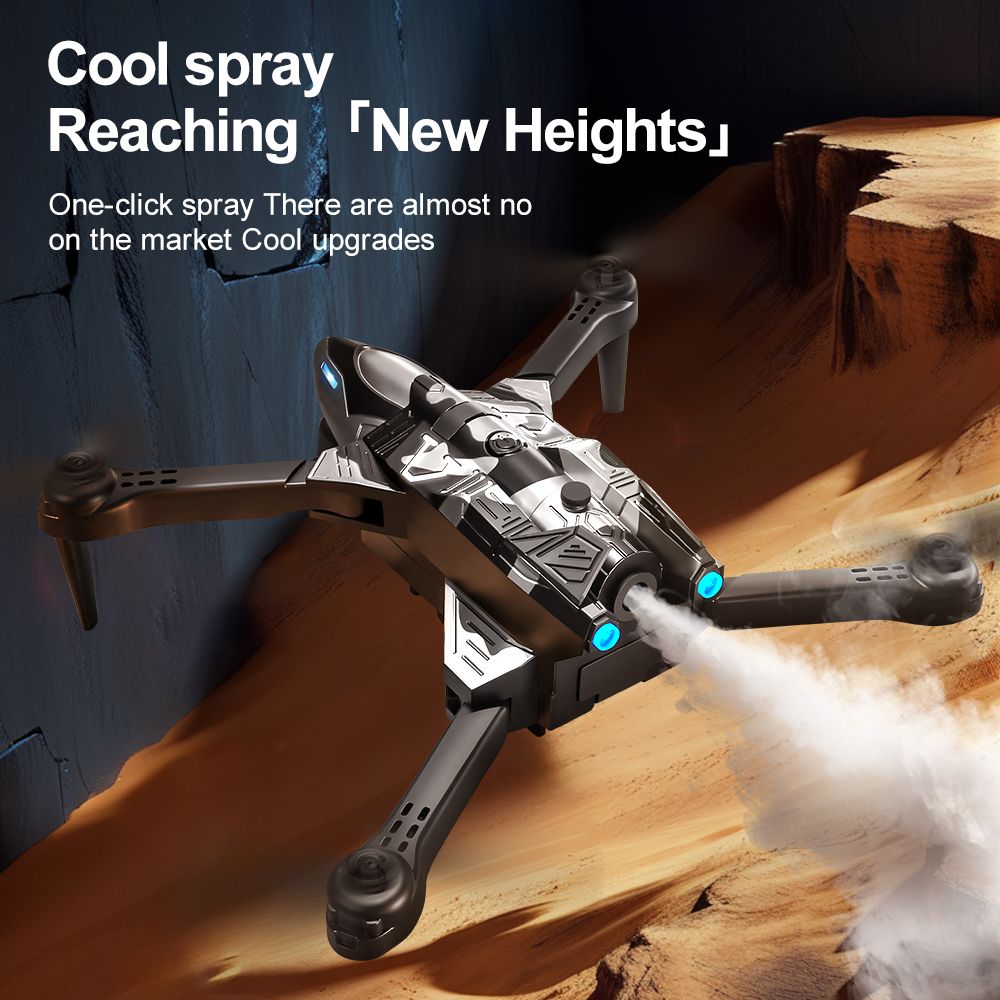 YCRC A66 WiFi FPV with HD Dual Camera 360° Obstacle Avoidance Optical Flow Positioning One-Key Spray Foldable RC Drone Quadcopter RTF