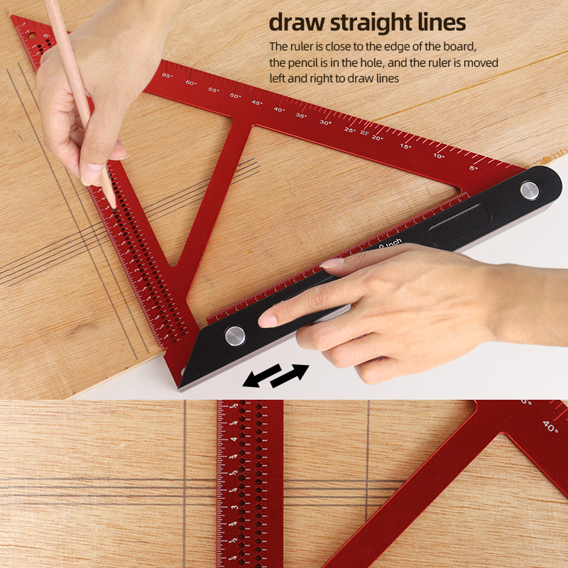 Angle Finder Protractor Hobbyists Adjustable Construction Woodworking Ruler