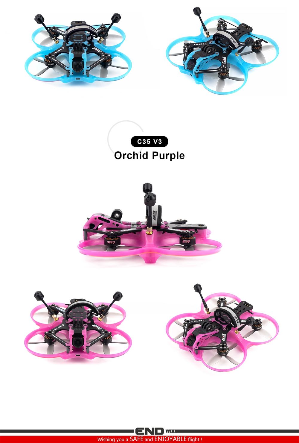 Axisflying C35 V3 160mm F7 6S 3.5 Inch GPS Brushless Whoop RC FPV Racing Drone NO VTX NO Camera Support DJI O3 Air Unit Digital System