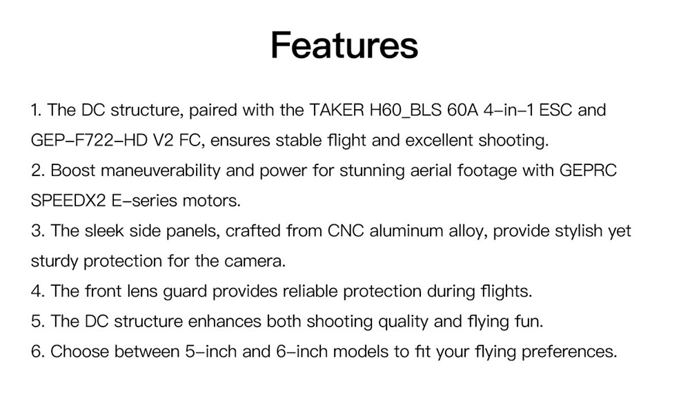 GEPRC Vapor D5 Analog 238.43mm 5 Inch 6S GPS Freestyle FPV Racing Drone PNP BNF with ELRS 2.4G / TBS NanoRX MATEN 5.8G 1.6W VTX
