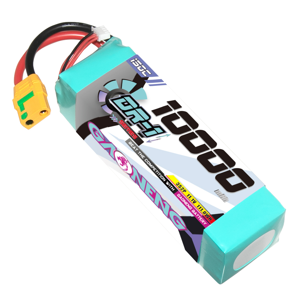 Gaoneng 11.1V 10000mAh 150C 3S LiPo Battery XT60/XT90S Plug for 1/8 RC Cars