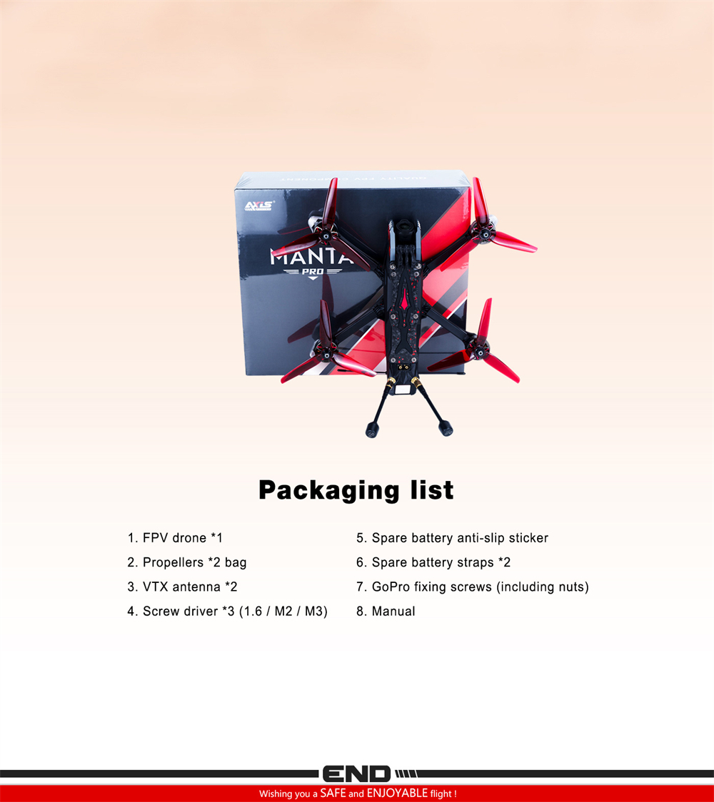 Axisflying MANTA 5 PRO DC / Squashed X 5 Inch 6S High performance 34 LED RC FPV Racing Drone With GPS DJI O4 Pro Digital System